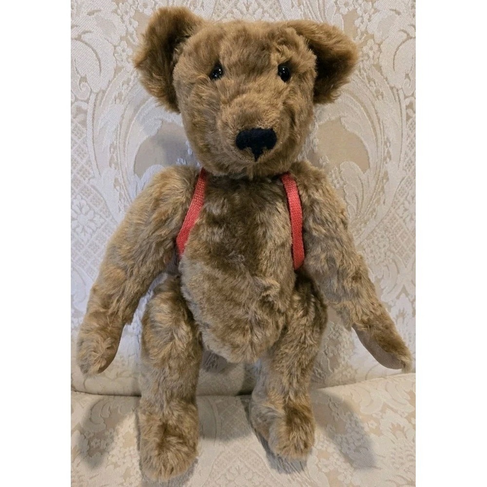 Abbey Honeysuckle Bear Briar 1/10 Signed Jointed Growler England Rare Mohair Vtg